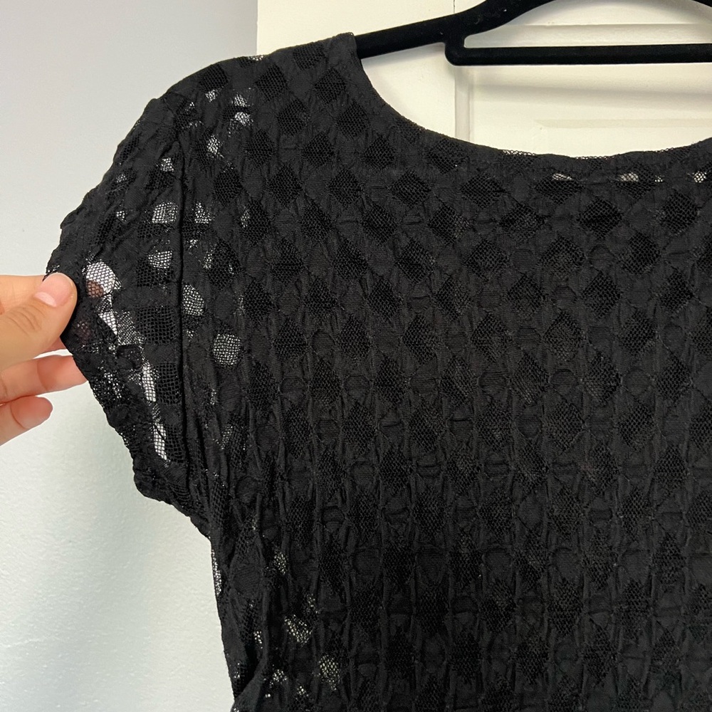 Black lacy free people top